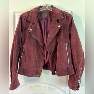 BLANK NYC- burgundy moto jacket